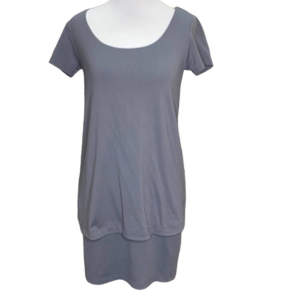 Susana Monaco Nylon Spandex Tired Grey Dress XS